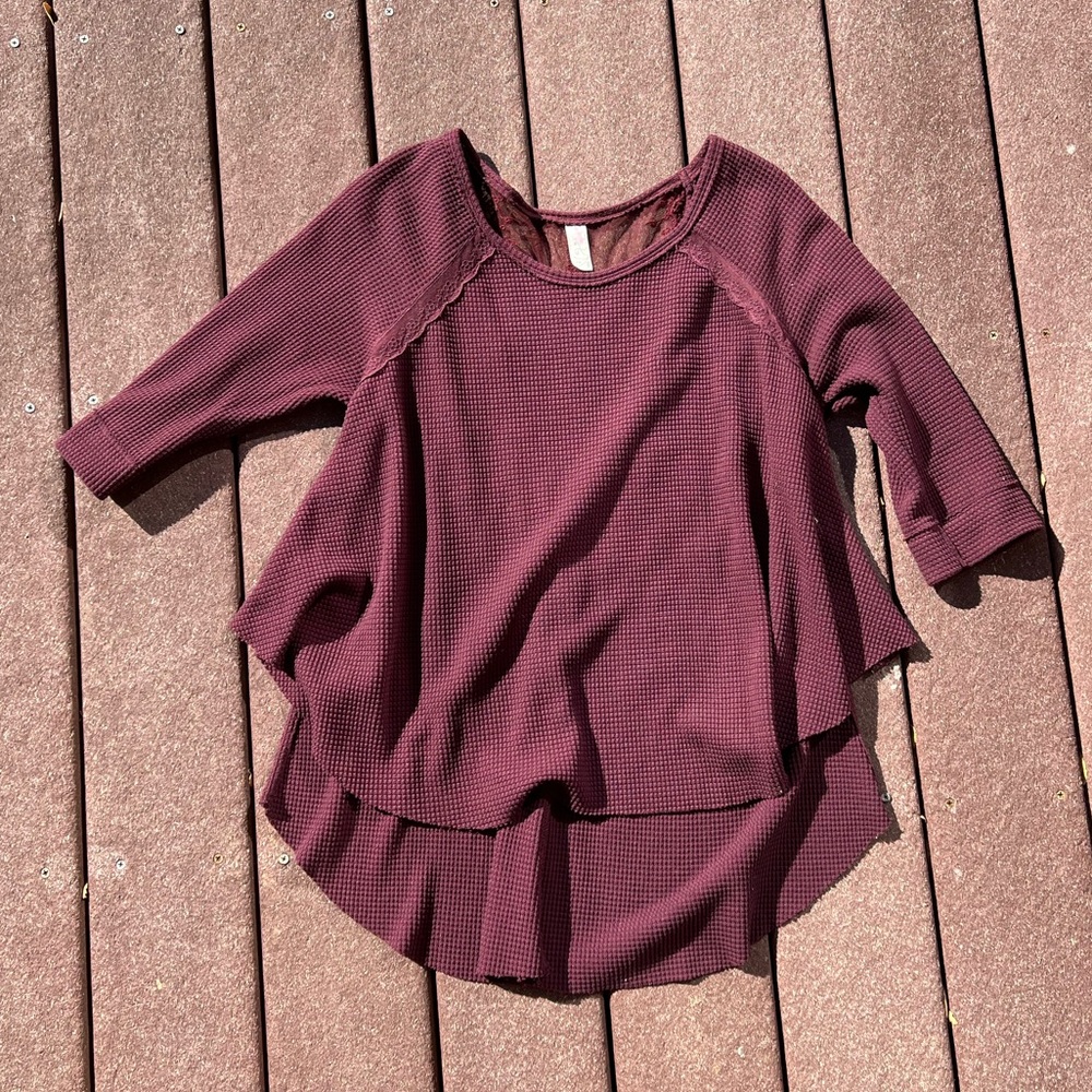 Free People Purple Lace Thermal